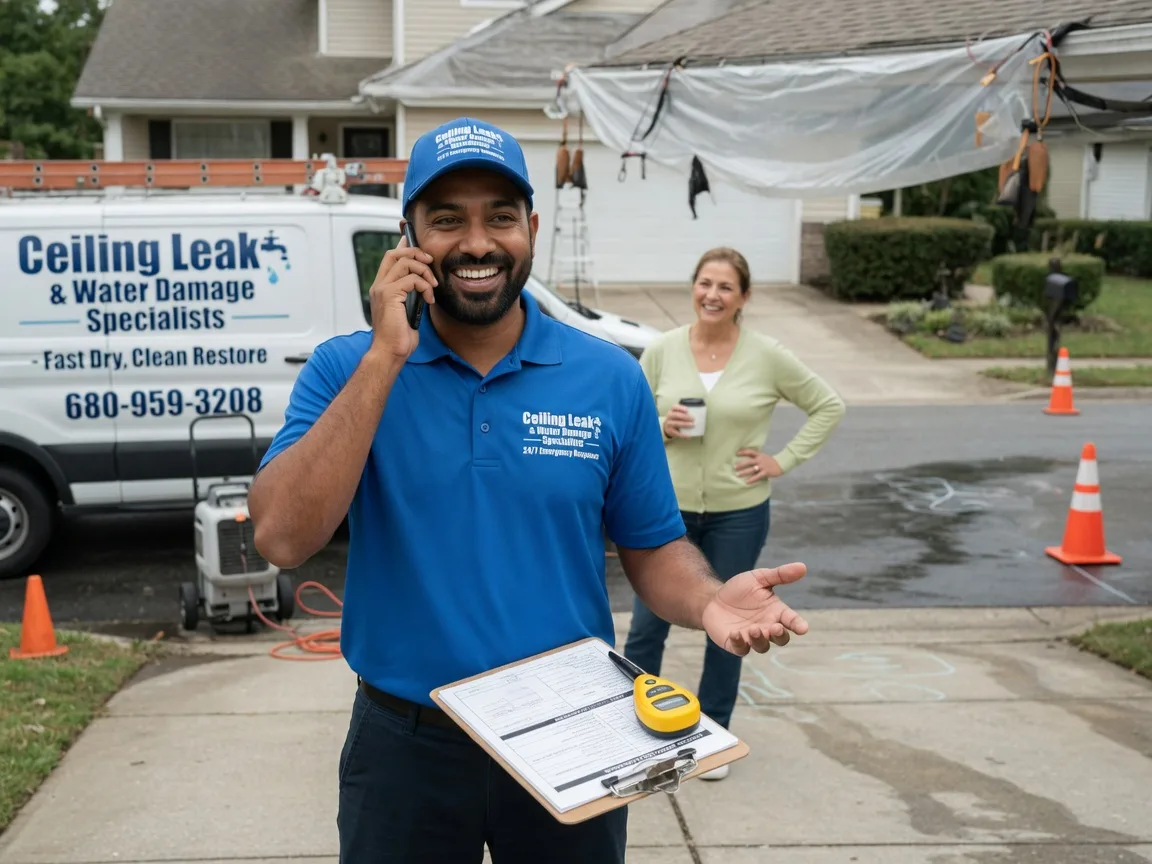 Ceiling Leak Cleanup Waterport, NY FAQs